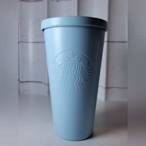Starbucks Powder Blue Matte Stainless Steel Tumbler 16 Oz